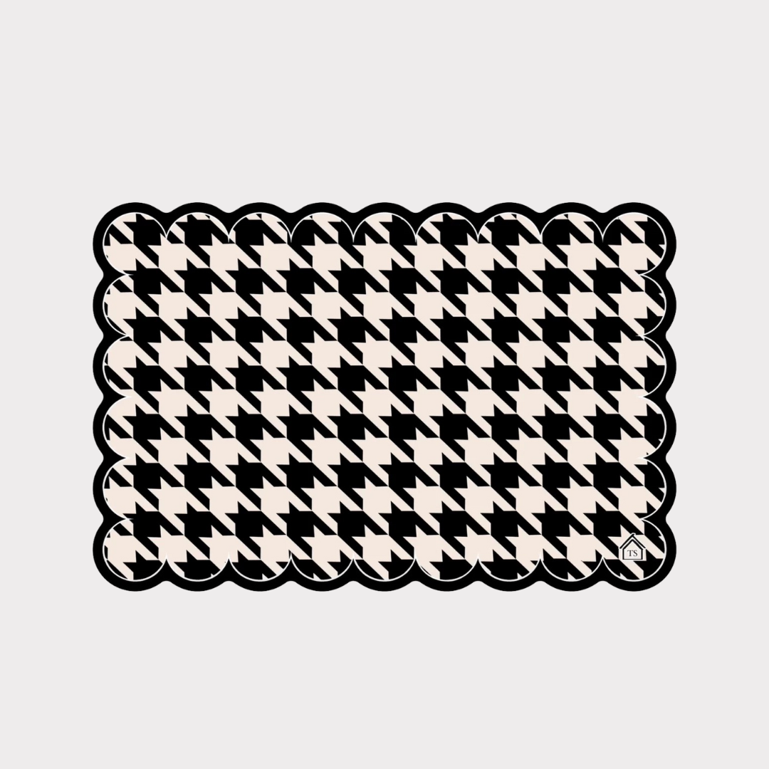 Houndstooth Outdoor Mat