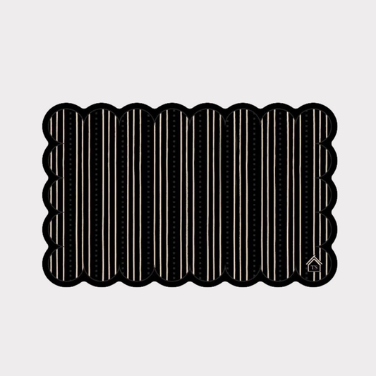 Black Minimalist Outdoor Mat